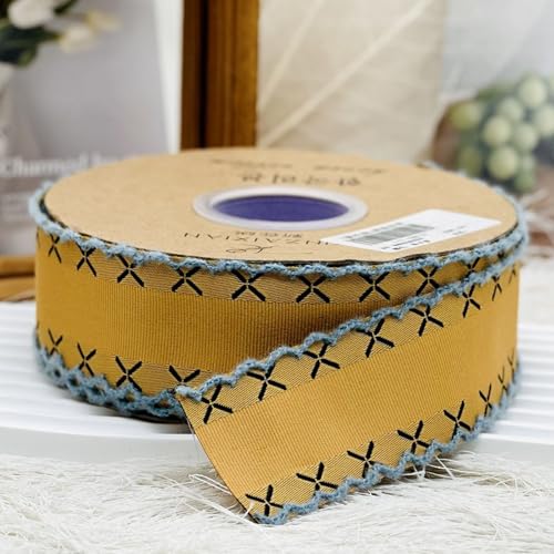 HSTWODE 1 Stück 1,5/4cm Doppelseitiges Webband, 10 Yards pro Rolle – Satinband für DIY Schleife, Geschenkverpackung, Kuchen & Blumenstrauß Dekoration, Kleidungszubehör (Gelb, 4cm) von HSTWODE