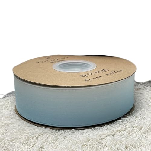 HSTWODE 1 Stück 1.5/4cm Gradientfarben Rippband Doppelseitiges Druckband DIY Schleife Haaraccessoire Material Kleidung Haarornament Zubehör (Blau, 4cm) von HSTWODE