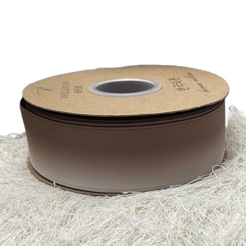 HSTWODE 1 Stück 1.5/4cm Gradientfarben Rippband Doppelseitiges Druckband DIY Schleife Haaraccessoire Material Kleidung Haarornament Zubehör (Braun, 4cm) von HSTWODE
