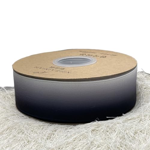 HSTWODE 1 Stück 1.5/4cm Gradientfarben Rippband Doppelseitiges Druckband DIY Schleife Haaraccessoire Material Kleidung Haarornament Zubehör (Schwarz, 4cm) von HSTWODE