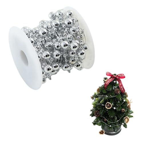 HSTWODE 1 Stück 10 Meter/Rolle Perlenrolle, ABS Perlenkette Fünfzackiger Stern Dekorative Schnur DIY Hochzeit Feste Feiern Weihnachten Deko Für Vorhänge Aus Dekoration Zum Basteln (A02) von HSTWODE