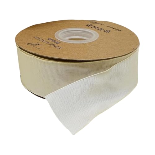 HSTWODE 1 Stück 10 Yards 4 cm Satinband DIY-Bögen, Einfarbig Stoffband für Geschenkverpackung, Schleifen, DIY, Blumen, Cake Design, Hochzeit (Beige) von HSTWODE