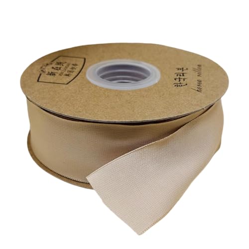 HSTWODE 1 Stück 10 Yards 4 cm Satinband DIY-Bögen, Einfarbig Stoffband für Geschenkverpackung, Schleifen, DIY, Blumen, Cake Design, Hochzeit (Champagner) von HSTWODE