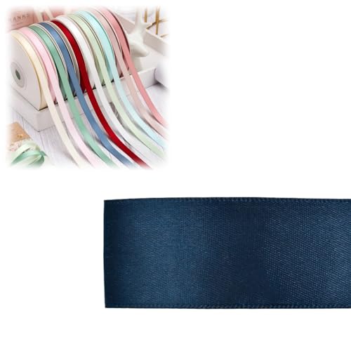 HSTWODE 1 Stück Doppelseitiges Satinband 6 mm × 100 Yards Geschenkband, Schleifenband Ideal für Geschenkverpackung & Basteln Geburtstag, Hochzeit (8101#) von HSTWODE