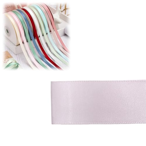 HSTWODE 1 Stück Doppelseitiges Satinband 6 mm × 100 Yards Geschenkband, Schleifenband Ideal für Hochzeit, Geburtstag, Dekoration Mehrfarbiges Stoffband Geschenkverpackung & Basteln (8011#) von HSTWODE