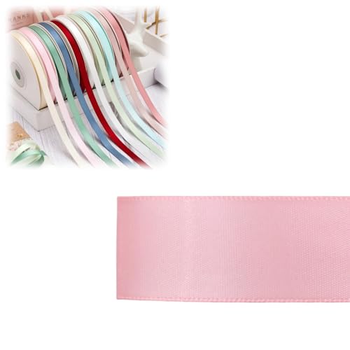 HSTWODE 1 Stück Doppelseitiges Satinband 6 mm × 100 Yards Geschenkband, Schleifenband Ideal für Hochzeit, Geburtstag, Dekoration Mehrfarbiges Stoffband Geschenkverpackung & Basteln (8013#) von HSTWODE