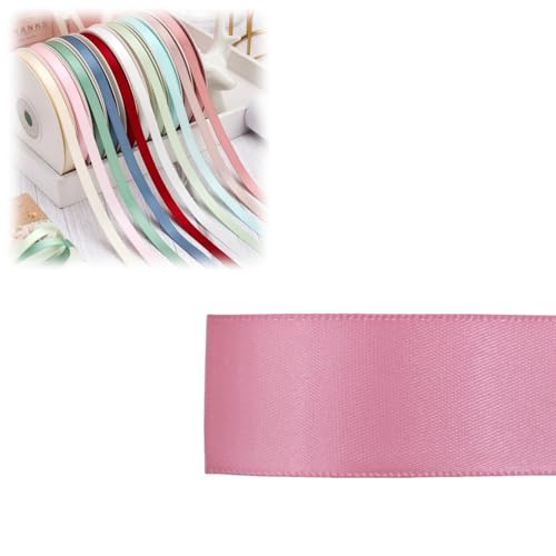 HSTWODE 1 Stück Doppelseitiges Satinband 6 mm × 100 Yards Geschenkband, Schleifenband Ideal für Hochzeit, Geburtstag, Dekoration Mehrfarbiges Stoffband Geschenkverpackung & Basteln (8032#) von HSTWODE