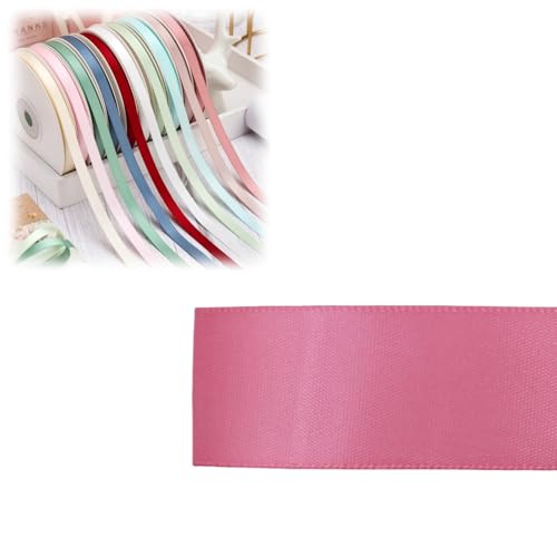 HSTWODE 1 Stück Doppelseitiges Satinband 6 mm × 100 Yards Geschenkband, Schleifenband Ideal für Hochzeit, Geburtstag, Dekoration Mehrfarbiges Stoffband Geschenkverpackung & Basteln (8033#) von HSTWODE