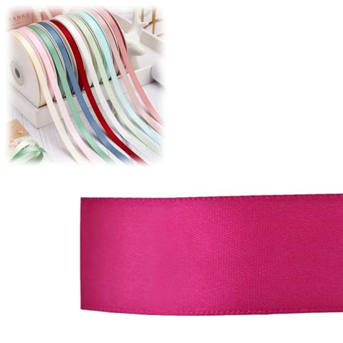 HSTWODE 1 Stück Doppelseitiges Satinband 6 mm × 100 Yards Geschenkband, Schleifenband Ideal für Hochzeit, Geschenkverpackung & Basteln Geburtstag, Dekoration Mehrfarbiges Stoffband (8037#) von HSTWODE