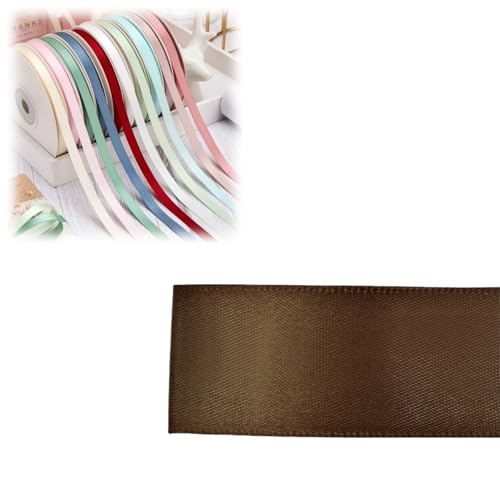 HSTWODE 1 Stück Doppelseitiges Satinband 6 mm × 100 Yards Geschenkband, Schleifenband Ideal für Hochzeit, Geschenkverpackung & Basteln Geburtstag, Dekoration Mehrfarbiges Stoffband (8053#) von HSTWODE