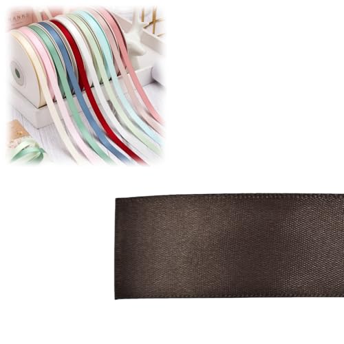 HSTWODE 1 Stück Doppelseitiges Satinband 6 mm × 100 Yards Geschenkband, Schleifenband Ideal für Hochzeit, Geschenkverpackung & Basteln Geburtstag, Dekoration Mehrfarbiges Stoffband (8154#) von HSTWODE