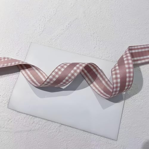HSTWODE 1 Stück Gekreuztes Band 1.5cmx 10 Yard Schleifenband für Hochzeit, Hutblume, Geschenkverpackung Hochzeitseinladungen Blumenarrangement DIY, Haarschmuck, Geschenkverpackung (Rosa) von HSTWODE
