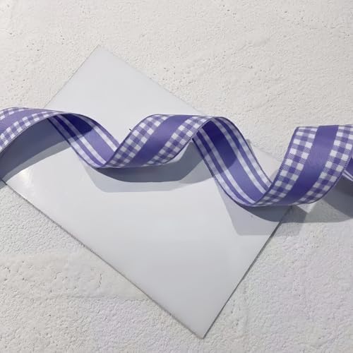 HSTWODE 1 Stück Gekreuztes Band 1.5cmx 10 Yard Schleifenband für Hochzeit, Hutblume, Geschenkverpackung Hochzeitseinladungen Blumenarrangement DIY, Haarschmuck, Geschenkverpackung (Violett) von HSTWODE