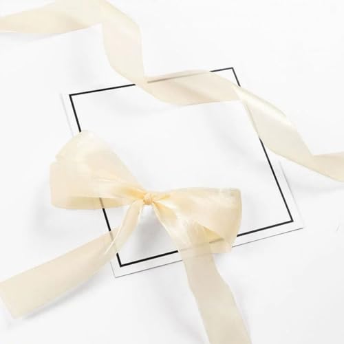 HSTWODE 1 Stück Organza-Band 2.5cm Breite (20 Yard) - für Schleifen, Hairbows, Blumen, Applikationen, Braut, Hochzeit, Basteln, Dekoration, Handwerk, Verpackung (Apricot) von HSTWODE