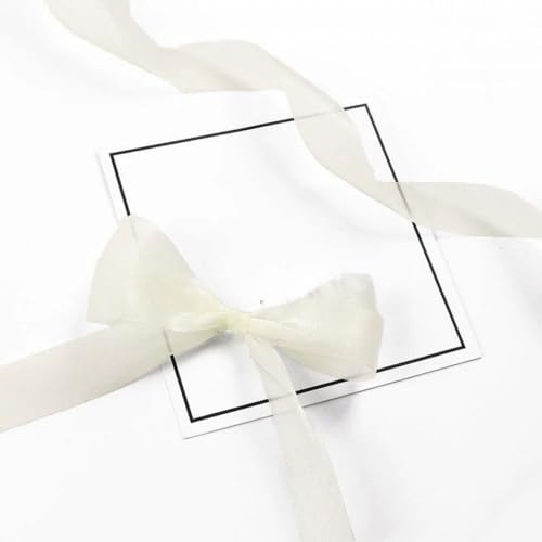 HSTWODE 1 Stück Organza-Band 2.5cm Breite (20 Yard) - für Schleifen, Hairbows, Blumen, Applikationen, Braut, Hochzeit, Basteln, Dekoration, Handwerk, Verpackung (Beige) von HSTWODE