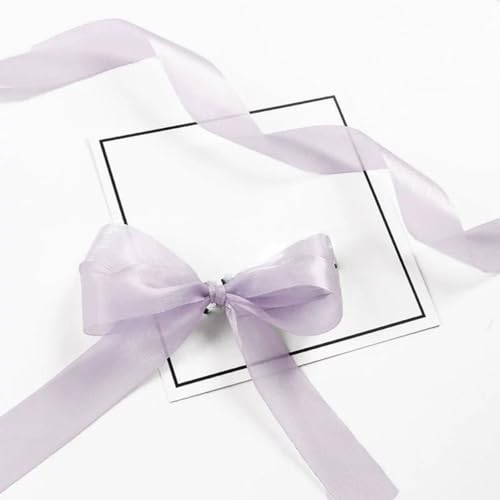 HSTWODE 1 Stück Organza-Band 2.5cm Breite (20 Yard) - für Schleifen, Hairbows, Blumen, Applikationen, Braut, Hochzeit, Basteln, Dekoration, Handwerk, Verpackung (Flieder) von HSTWODE