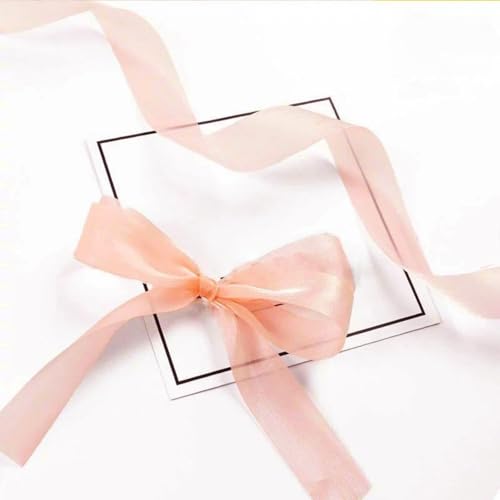 HSTWODE 1 Stück Organza-Band 2.5cm Breite (20 Yard) - für Schleifen, Hairbows, Blumen, Applikationen, Braut, Hochzeit, Basteln, Dekoration, Handwerk, Verpackung (Orange) von HSTWODE