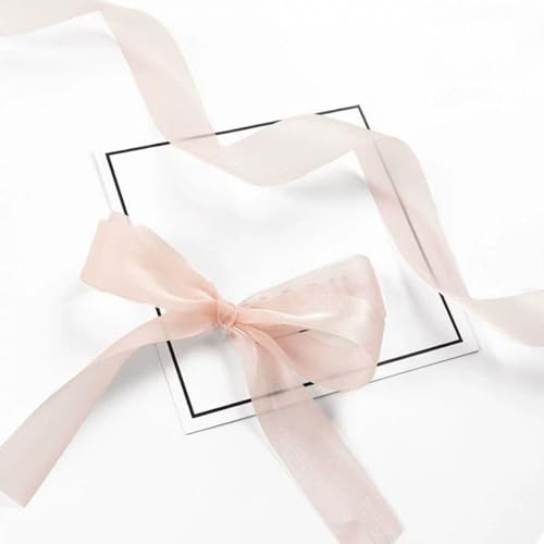 HSTWODE 1 Stück Organza-Band 2.5cm Breite (20 Yard) - für Schleifen, Hairbows, Blumen, Applikationen, Braut, Hochzeit, Basteln, Dekoration, Handwerk, Verpackung (Rosa 1) von HSTWODE