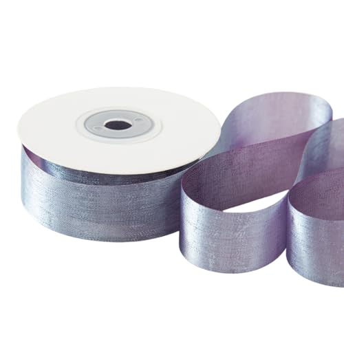 HSTWODE 1 Stück Organza-Band 2.5cm Breite (20 Yard) - für Schleifen, Hairbows, Blumen, Applikationen, Braut, Hochzeit, Basteln, Dekoration, Handwerk, Verpackung (Violett) von HSTWODE