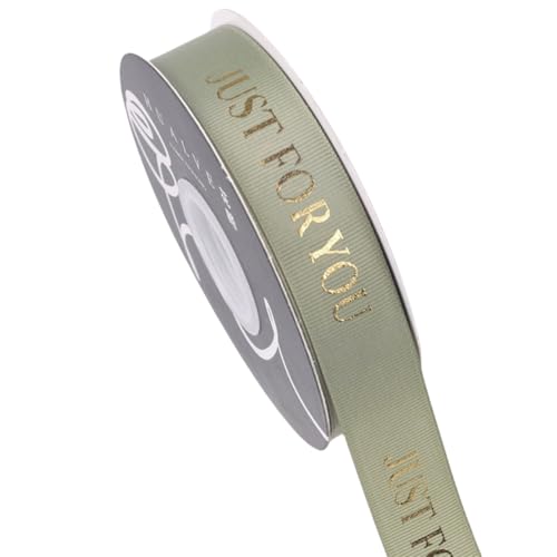 HSTWODE 1 Stück Schleifenband 30m x 25mm,Satinband Geschenkband, Heißprägeverfahren Geschenkband Breit Schleifenband Bänder für Hochzeit Deko Geschenkverpackung Taufe Geburtstag (Grün) von HSTWODE