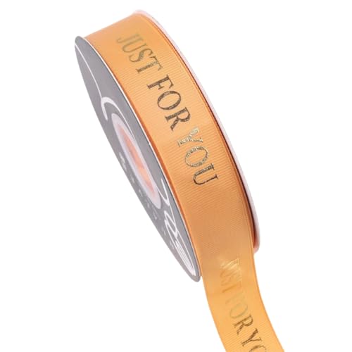 HSTWODE 1 Stück Schleifenband 30m x 25mm,Satinband Geschenkband, Heißprägeverfahren Geschenkband Breit Schleifenband Bänder für Hochzeit Deko Geschenkverpackung Taufe Geburtstag (Orange) von HSTWODE