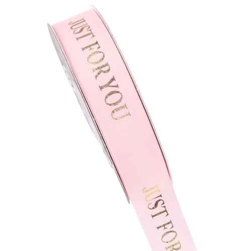 HSTWODE 1 Stück Schleifenband 30m x 25mm,Satinband Geschenkband, Heißprägeverfahren Geschenkband Breit Schleifenband Hochzeit Satinband Bänder für Taufe Geburtstag Hochzeit Deko (Rosa 2) von HSTWODE