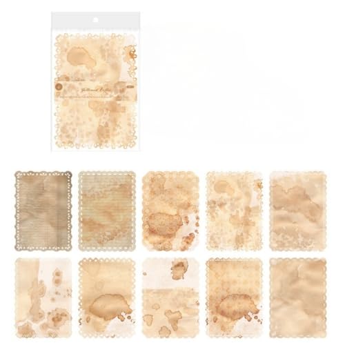 HSTWODE 10 Blätter Spitze Rahmen Scrapbook,Vintage Hohle Geprägt Foto Rahmen Material Scrapbooking Hintergrund Fenster Rahmen Scrapbook Papier für DIY Vintage Papier Journaling (4#, 12.5CM*17.5CM) von HSTWODE