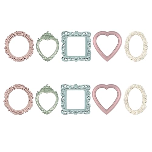 HSTWODE 10 Blätter Spitze Rahmen Scrapbook,Vintage Hohle Geprägt Foto Rahmen Material Scrapbooking Hintergrund Fenster Rahmen Scrapbook Papier für DIY Vintage Papier Journaling (4#, 9cm*9cm) von HSTWODE