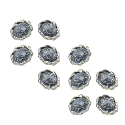 HSTWODE 10 Stück 20mm Luxus Knöpfe für Damenmäntel - Wintermantel, Kleidung und Handwerk, Verzierter Zierknopf, Nähzubehör, Ersatzknopf, Mäntel, Cardigan (Dunkelgrau) von HSTWODE