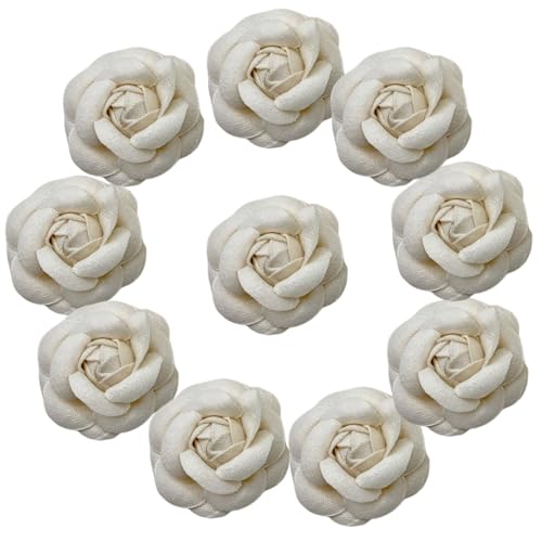 HSTWODE 10 Stück Blumen Netz Stoff Blumen Nähen Gewebe Ornamente Stirnband Verzierungen für Heimwerker Handwerk Hochzeit Dekor deko blumen (13#) von HSTWODE