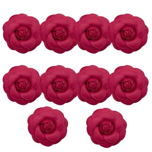 HSTWODE 10 Stück Blumen Netz Stoff Blumen Nähen Gewebe Ornamente Stirnband Verzierungen für Hochzeit Dekor deko blumen Heimwerker Handwerk Hochzeit (7#) von HSTWODE