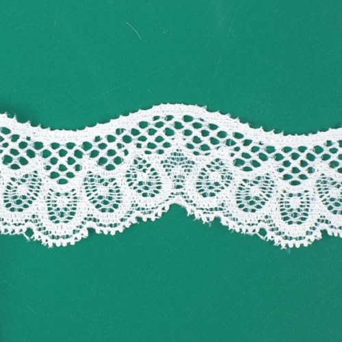 HSTWODE 10 Yards 3.1cm Breite Elastizität Spitzenborte Spitzenband Spitzenbordüre Zierband Spitze Blume Borte für zum Nähen Kleidung (1#) von HSTWODE