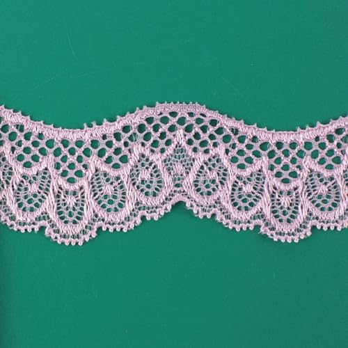 HSTWODE 10 Yards 3.1cm Breite Elastizität Spitzenborte Spitzenband Spitzenbordüre Zierband Spitze Blume Borte für zum Nähen Kleidung (5#) von HSTWODE
