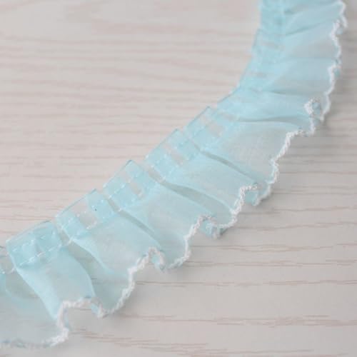 HSTWODE 10 yards 4 cm Spitzenband,Gerafftes Rüschen Spitzenborte,Geraffte Rüschenborte,Elastisches Stoff Spitzenbesatz,Vintage Spitze-Borten Deko,für Zuhause, DIY, Nähen, Kissenbezüge (4#) von HSTWODE