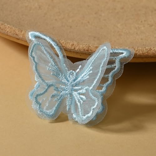 HSTWODE 100 Stück Stickerei Spitze Schmetterling Applikation, 4.5cm Schmetterling Aufbügler mit Doppelschicht Organza Applikation Hochzeit Brautkleid bestickte Applikation Nähen Handwerk DIY (Blau) HSTWODE 100 Stück Stickerei Spitze Schmetterling Applikation, 4.5cm Schmetterling Aufbügler mit Doppelschicht Organza Applikation Hochzeit Brautkleid bestickte Applikation Nähen Handwerk DIY (Blau) von HSTWODE