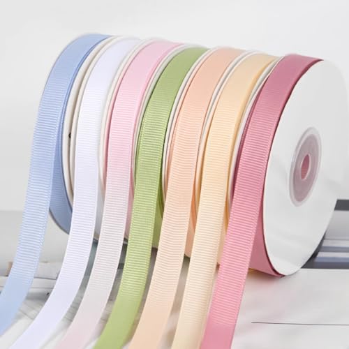 HSTWODE 12/7 Stück Satinband 2 cm×91 Meter BänderGeschenkband für Geschenkverpackung Dekobänder Nähen von Haarbogen Blume Bouquet Handwerk Hochzeiten Blumenarrangements DIY Handwerk (3#) von HSTWODE