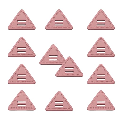 HSTWODE 12 Stück 44 mm 2-Loch Resin Knöpfe, Dreieckige Leder-Optik Knöpfe, für Hemden, Winter Pyjamas, Hausbekleidung, DIY Handwerk, Wollmantel, Jacken, Mäntel, DIY (Rosa) von HSTWODE