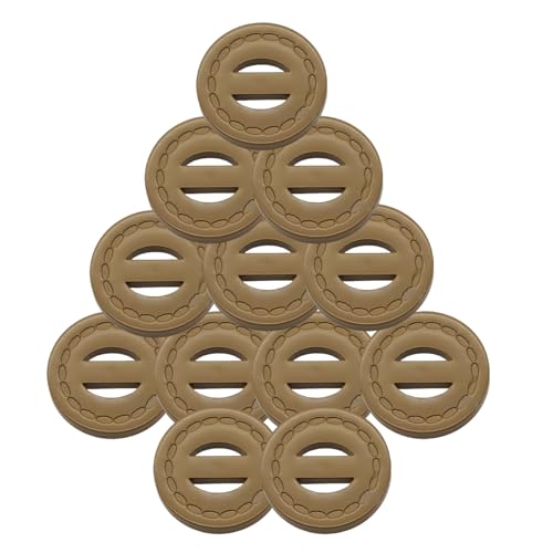 HSTWODE 12 Stück Round Resin Leather-Like Colored Buttons | Geometric 2-Hole Design25-27mm | Für Mäntel, Jacken, Blazer, DIY Handwerk | Painted Decorative Buttons | (Kaffeebraun, 25mm) von HSTWODE