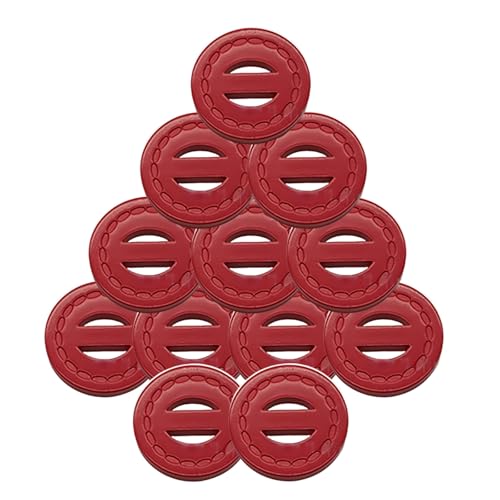HSTWODE 12 Stück Round Resin Leather-Like Colored Buttons | Geometric 2-Hole Design25-27mm | Für Mäntel, Jacken, Blazer, DIY Handwerk | Painted Decorative Buttons | (Rot, 25mm) von HSTWODE