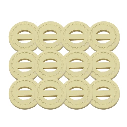 HSTWODE 12 Stück Round Resin Leather-Like Colored Buttons | Geometric 2-Hole Design30-33mm | Für DIY Handwerk, Mäntel, Jacken, Blazer | Painted Decorative Buttons (Gelb, 30mm) von HSTWODE