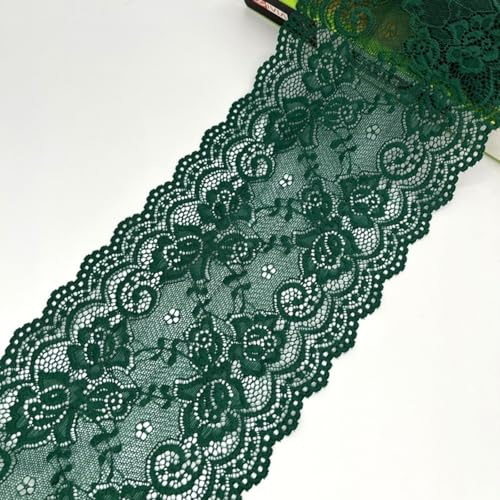 HSTWODE 15cm x5 yards/10 yards Elastizität Spitzenband Spitzenbordüre Spitzenborte Zierband Dekoband Spitzen Borten Bänder zum Nähen,DIY Basteln (12#, 10 yards) von HSTWODE