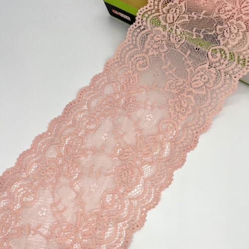 HSTWODE 15cm x5 yards/10 yards Elastizität Spitzenband Spitzenbordüre Spitzenborte Zierband Dekoband Spitzen Borten Bänder zum Nähen,DIY Basteln (13#, 10 yards) von HSTWODE