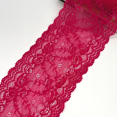 HSTWODE 15cm x5 yards/10 yards Elastizität Spitzenband Spitzenbordüre Spitzenborte Zierband Dekoband Spitzen Borten Bänder zum Nähen,DIY Basteln (14#, 10 yards) von HSTWODE