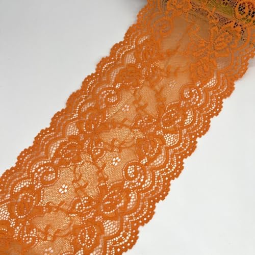 HSTWODE 15cm x5 yards/10 yards Elastizität Spitzenband Spitzenbordüre Spitzenborte Zierband Dekoband Spitzen Borten Bänder zum Nähen,DIY Basteln (20#, 10 yards) von HSTWODE