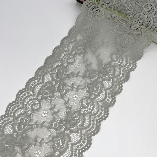HSTWODE 15cm x5 yards/10 yards Elastizität Spitzenband Spitzenbordüre Spitzenborte Zierband Dekoband Spitzen Borten Bänder zum Nähen,DIY Basteln (21#, 10 yards) von HSTWODE