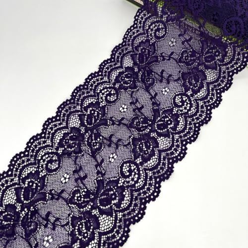 HSTWODE 15cm x5 yards/10 yards Elastizität Spitzenband Spitzenbordüre Spitzenborte Zierband Dekoband Spitzen Borten Bänder zum Nähen,DIY Basteln (4#, 10 yards) von HSTWODE