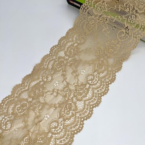 HSTWODE 15cm x5 yards/10 yards Elastizität Spitzenband Spitzenbordüre Spitzenborte Zierband Dekoband Spitzen Borten Bänder zum Nähen,DIY Basteln (5#, 10 yards) von HSTWODE