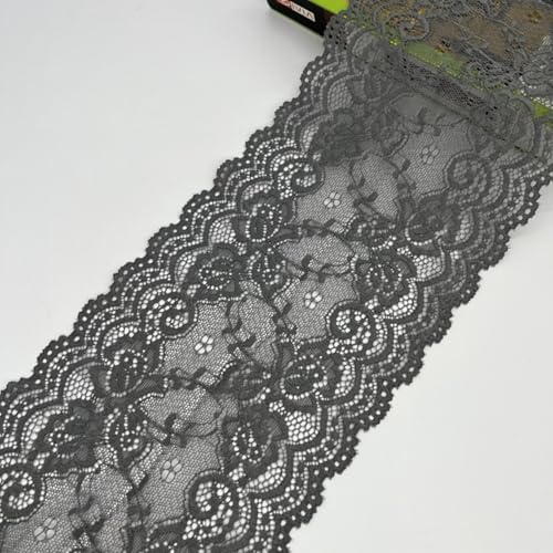 HSTWODE 15cm x5 yards/10 yards Elastizität Spitzenband Spitzenbordüre Spitzenborte Zierband Dekoband Spitzen Borten Bänder zum Nähen,DIY Basteln (7#, 10 yards) von HSTWODE