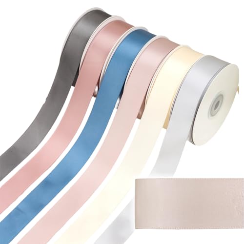 HSTWODE 1Stück Satinband Bänder, Extra langes Band, 2.5cm 9100cm Breit Geschenkband für Blumenstrauß, Dekoration, Geschenkverpackung, Kunsthandwerk, Haarschleifen (8016#) von HSTWODE