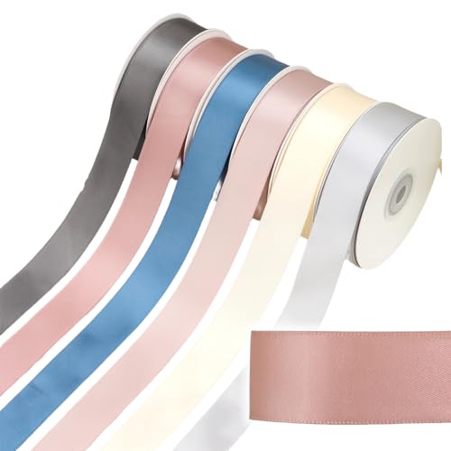 HSTWODE 1Stück Satinband Bänder, Extra langes Band, 2.5cm 9100cm Breit Geschenkband für Blumenstrauß, Dekoration, Geschenkverpackung, Kunsthandwerk, Haarschleifen (8028#) von HSTWODE